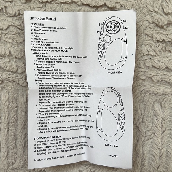 Field & Stream carabiner clip on watch compass, black,  New - Picture 5 of 16